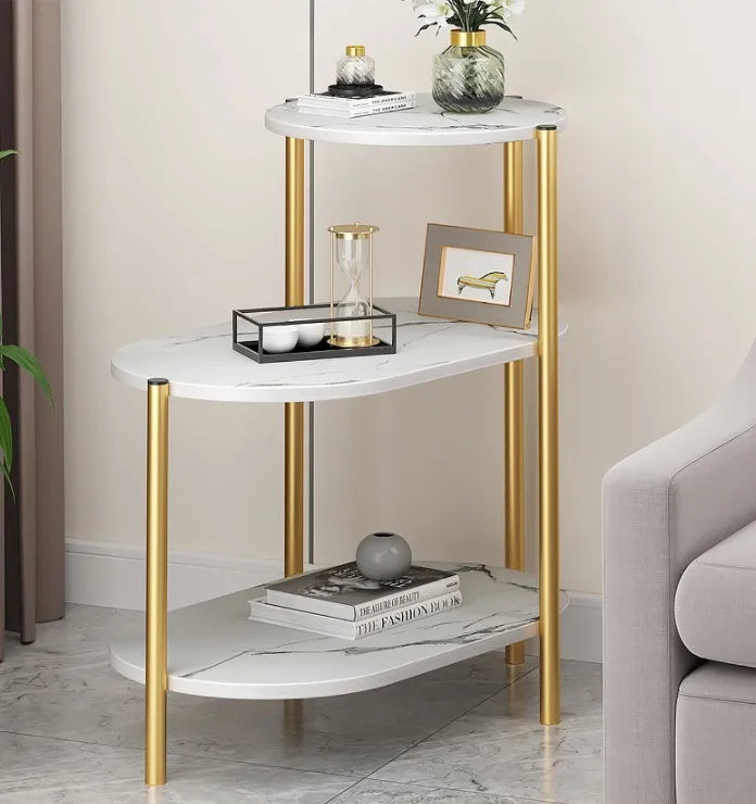 Table d'Appoint Ovale 3 Niveaux