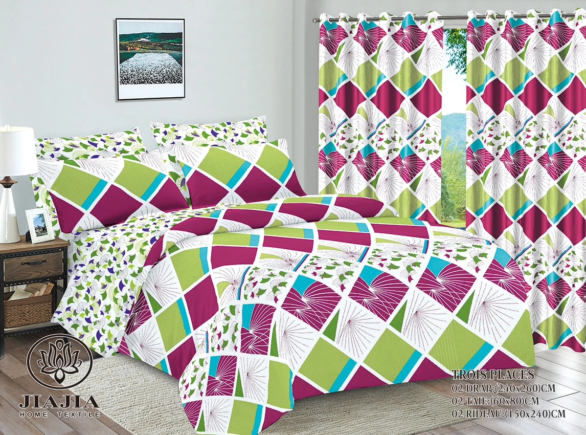 Ensemble de draps 100% coton