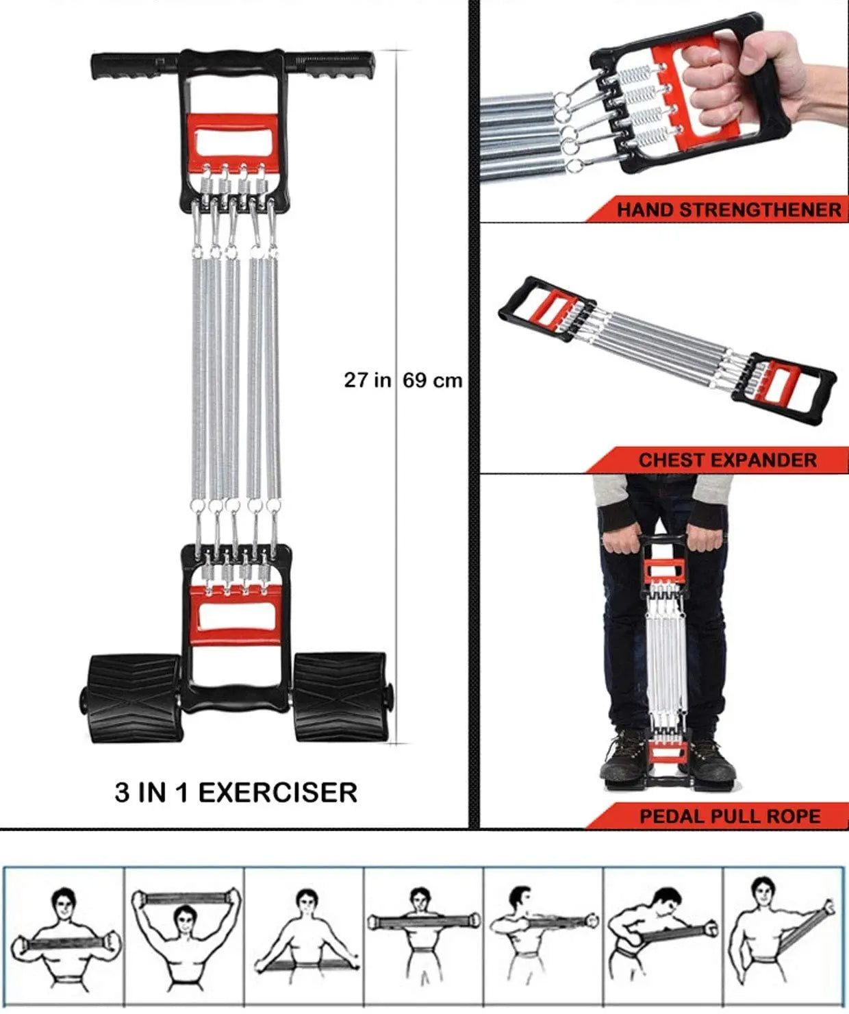 Appareil de fitness trois en un