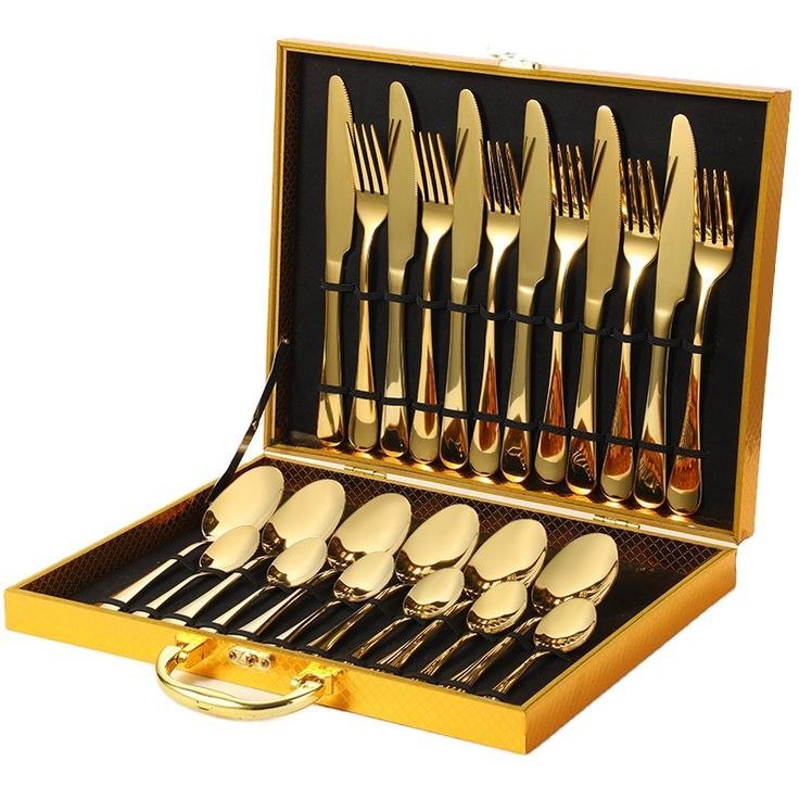 Ménagère 24 Pièces Or de Luxe Bangui RCA | 236 Shopping