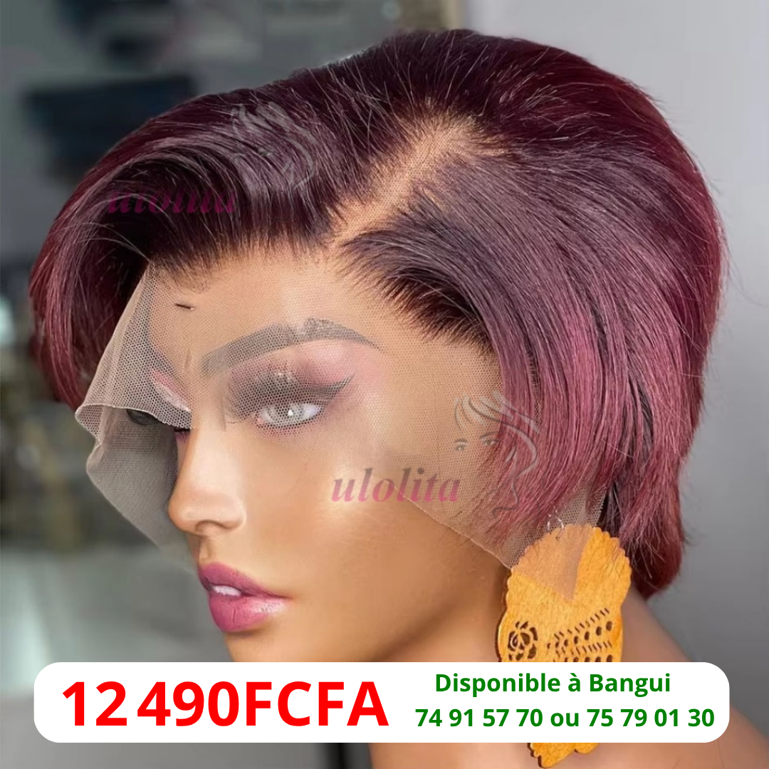 Perruque Naturelle Courte Pixie