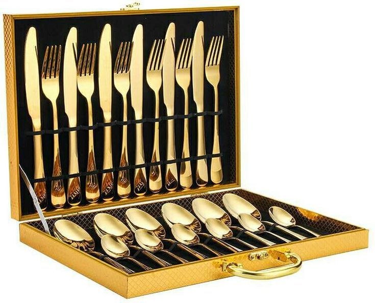 Ménagère 24 Pièces Or de Luxe Bangui RCA | 236 Shopping