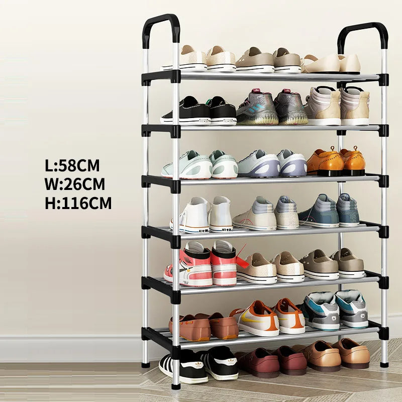 Étagère à chaussures en métal multicouche