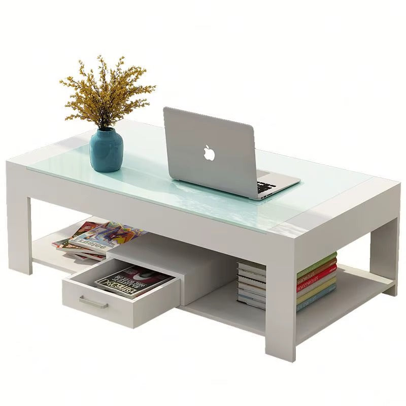 Table Basse Moderne 120x60cm Blanche et Noire | 236 Shopping Bangui
