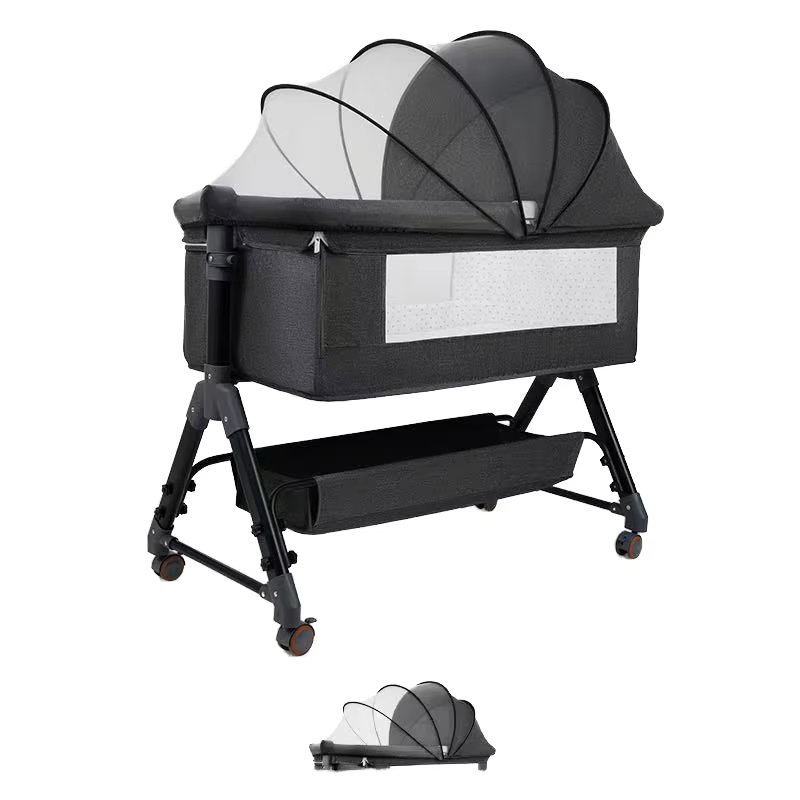 Lit Bébé Réglable en Hauteur avec Moustiquaire et Matelas | 236 Shopping