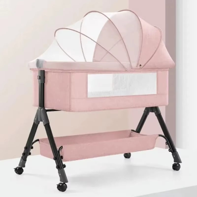 Lit Bébé Réglable en Hauteur avec Moustiquaire et Matelas | 236 Shopping