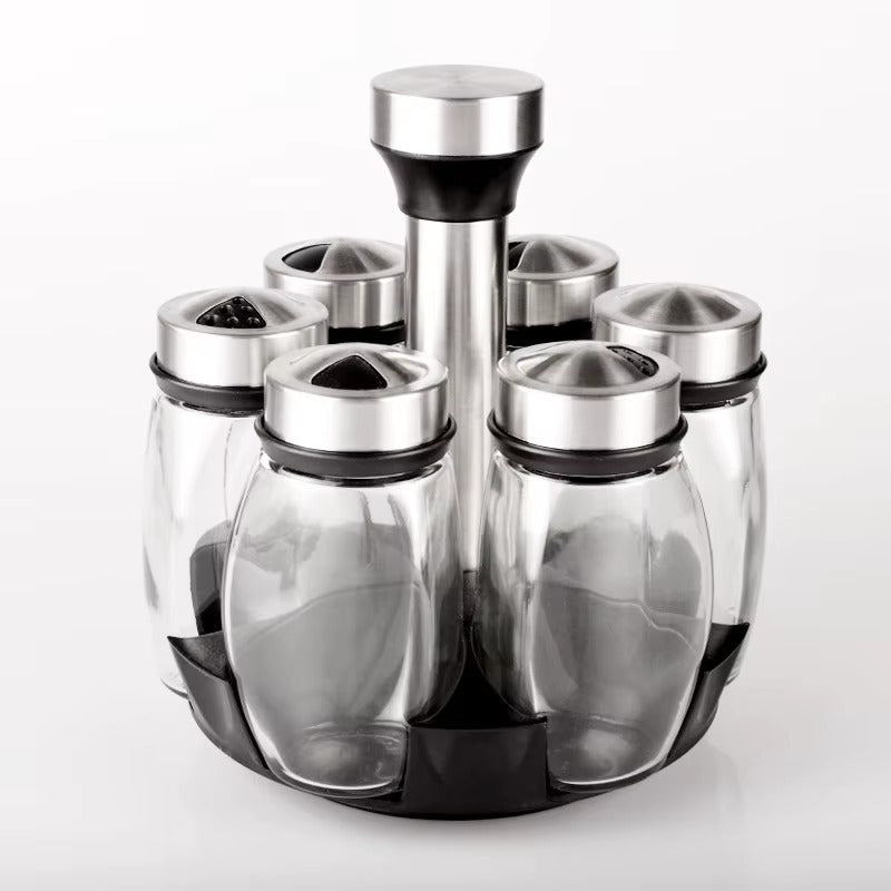 Boites à Épices 6 Pots en Verre - Organisateur Cuisine | 236 Shopping