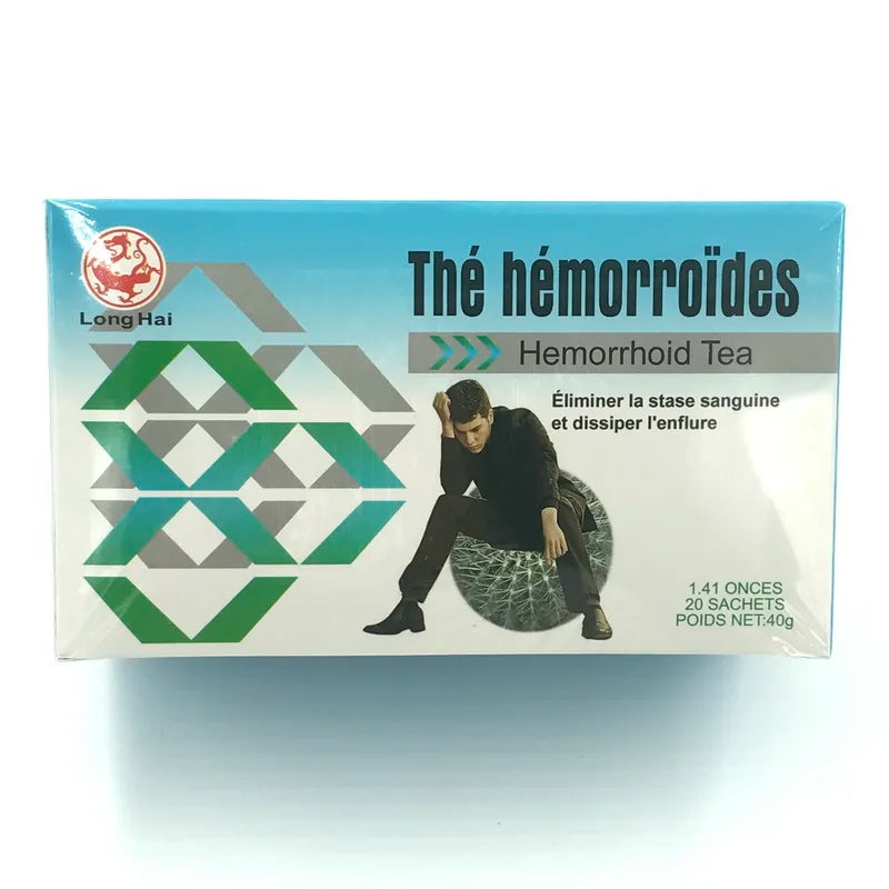 Boîte de Thé Hémorroïdes Long Hai pour le traitement interne (20 sachets), produit naturel disponible à Bangui 236 Shopping RCA.République centrafricaine